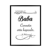 Baba senden raziyiz | Geschenk für Papa - Wandschmuck-Shop.de