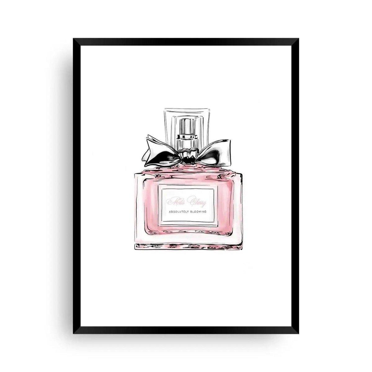Fashionposter Parfumflacon rosa