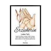 Geschenk für Erzieherin Abschied | Poster Erzieherin personalisiert - Wandschmuck-Shop.de