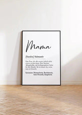 Muttertag | Geschenk für Mama | Definition Mama - Wandschmuck-Shop.de