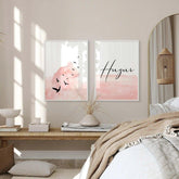 Wasserfarben | Bild Pfingstrose | Geschenk Familie | Huzur auf Deutsch - Wandschmuck - Shop.de