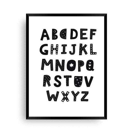 Alphabet Scandi | Skandinavisches Design | Alphabet Poster - Wandschmuck-Shop.de