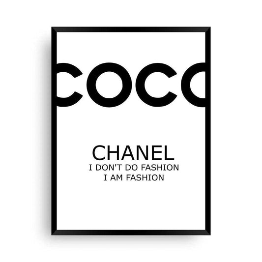 Chanel Spruch Poster - Fashion Poster - Wandschmuck-Shop.de