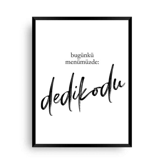 Dedikodu - Türkisches Poster über Klatsch und Tratsch - Wandschmuck-Shop.de