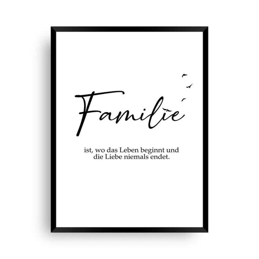 Familie Porträt | Familiengeschenk - Wandschmuck-Shop.de
