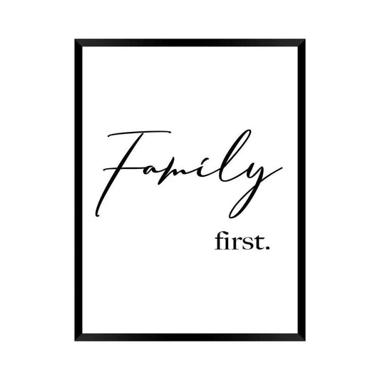 Family First | Poster Familie - Wandschmuck-Shop.de