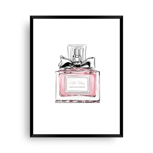 Fashionposter Parfumflacon rosa - Wandschmuck-Shop.de