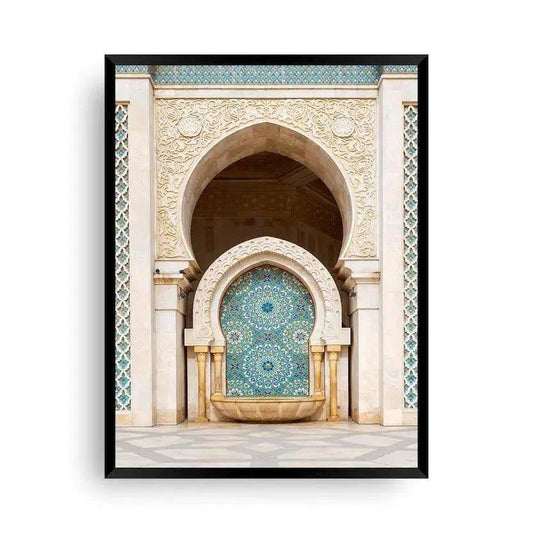 Hassan II Mosque in Casablanca | Poster Morocco | Mosque Casablanca - Wandschmuck-Shop.de