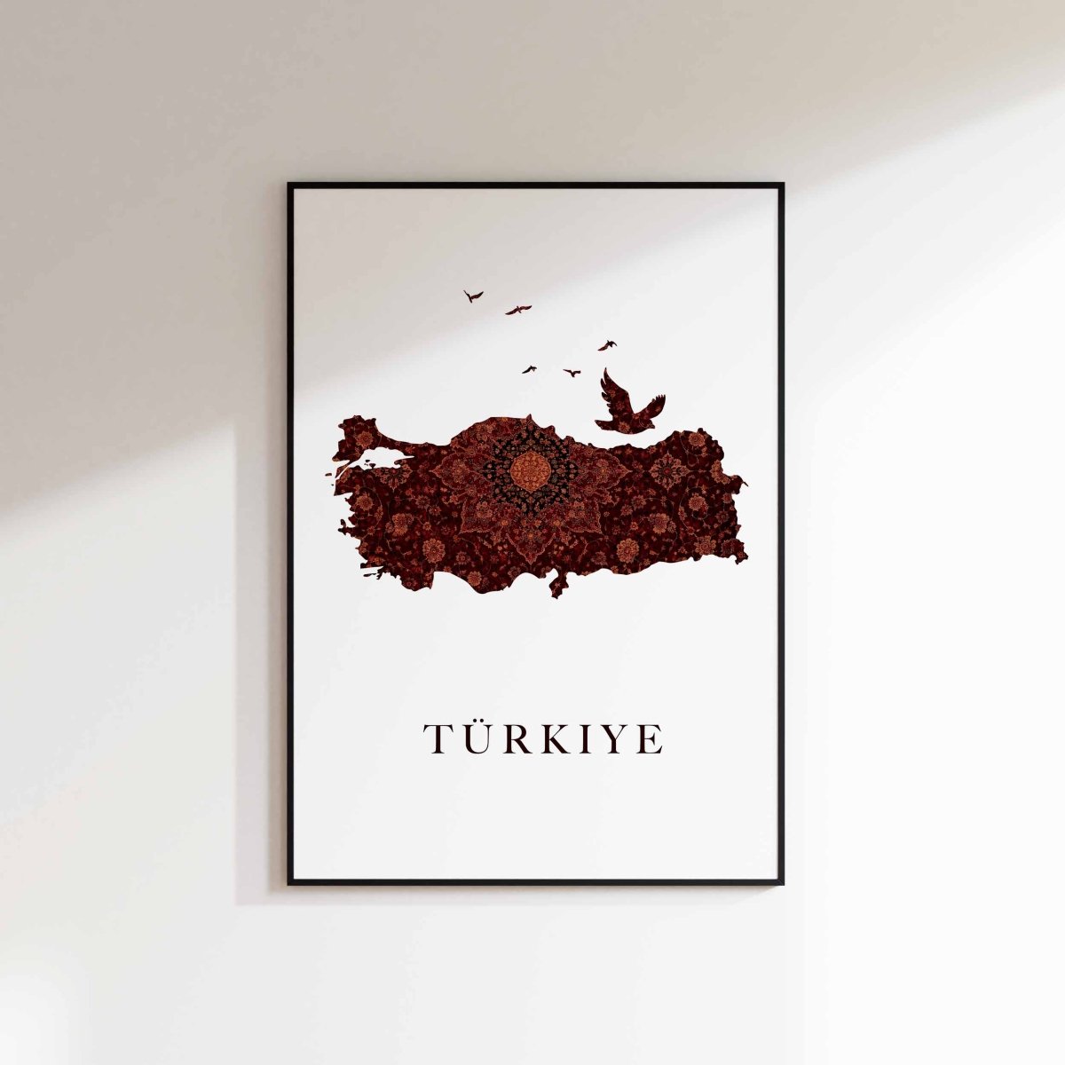 Landkarte Türkiye , Orient Muster - Wandschmuck - Shop.de