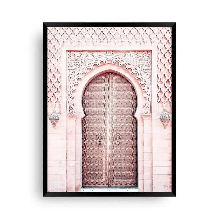 Marokkanische Tür in romantischem Rosa - Wandschmuck-Shop.de