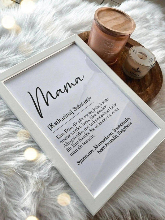 Muttertag | Geschenk für Mama | Definition Mama - Wandschmuck-Shop.de