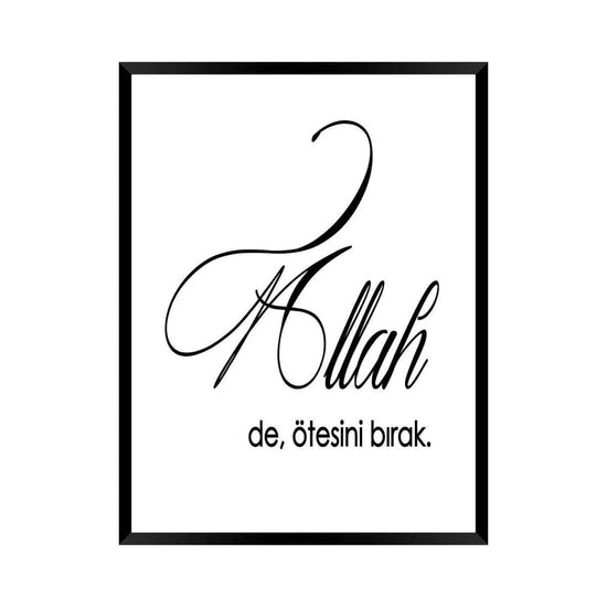 Poster Allah de ötesini birak - Wandschmuck-Shop.de
