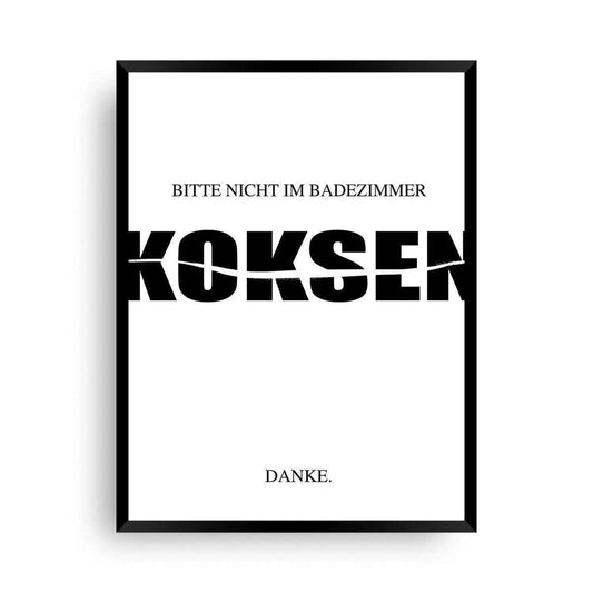 Poster WC Koksen - Lustiges Klo Poster humorvoll - Wandschmuck-Shop.de