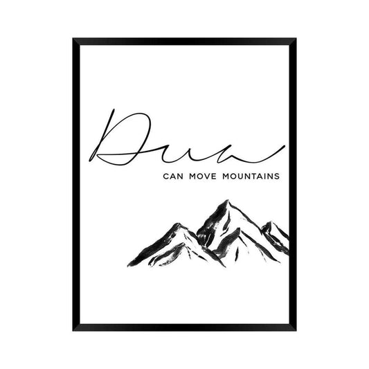 Poster xxl Dua - Dua Can Move Mountains Spirituelle Kraft - Wandschmuck-Shop.de