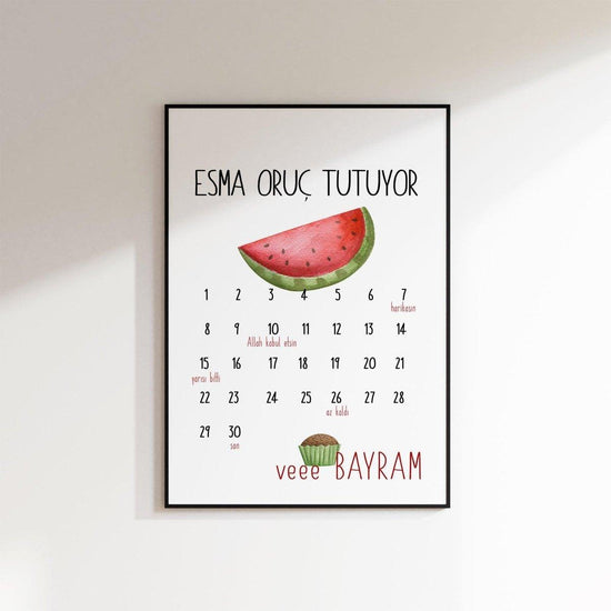 Ramadan Kinderkalender | personalisiert | Melone - Wandschmuck-Shop.de