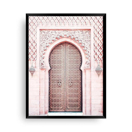 Türbogen Poster rosa | orientalische Tür - Wandschmuck-Shop.de