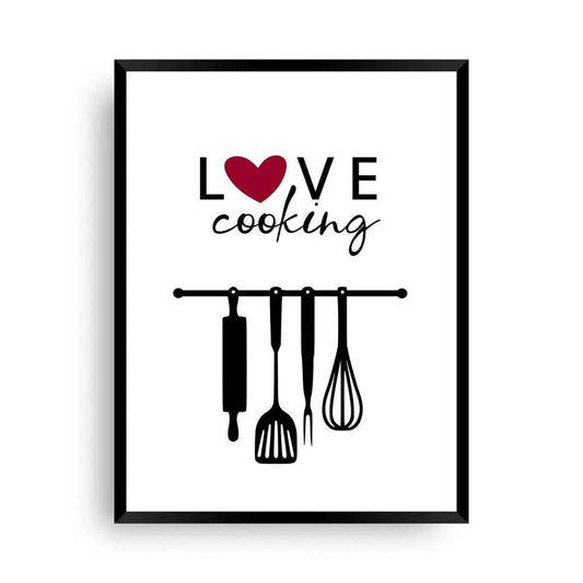 Wallart Love Cooking - Liebe zum Kochen in Bildern - Wandschmuck-Shop.de