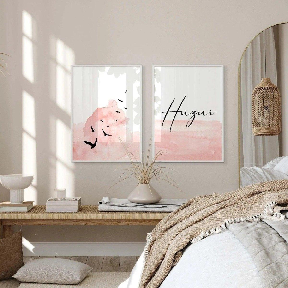 Wasserfarben | Bild Pfingstrose | Geschenk Familie | Huzur auf Deutsch - Wandschmuck - Shop.de