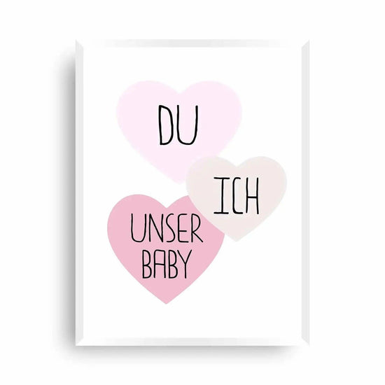 Baby Bild | Du, ich, Unser Baby - Eine Familie wächst - Wandschmuck-Shop.de