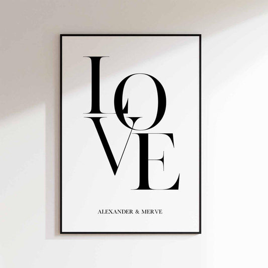 Love Typografie | Schlafzimmer poster - Wandschmuck-Shop.de