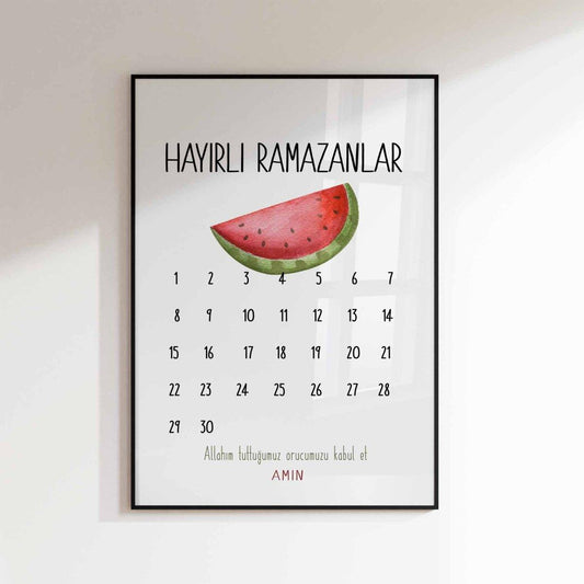 Ramadan Kalender türkisch | Melone - Wandschmuck-Shop.de